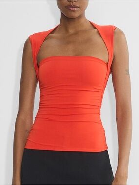 Aritzia Red Square-Neck Tank Top